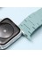 Apple Watch 6 ile Uyumlu Metal Görünümlü Çapraz Silikon Kayış 42-44MM Dalliance Kordon Koyu Yeşil 3