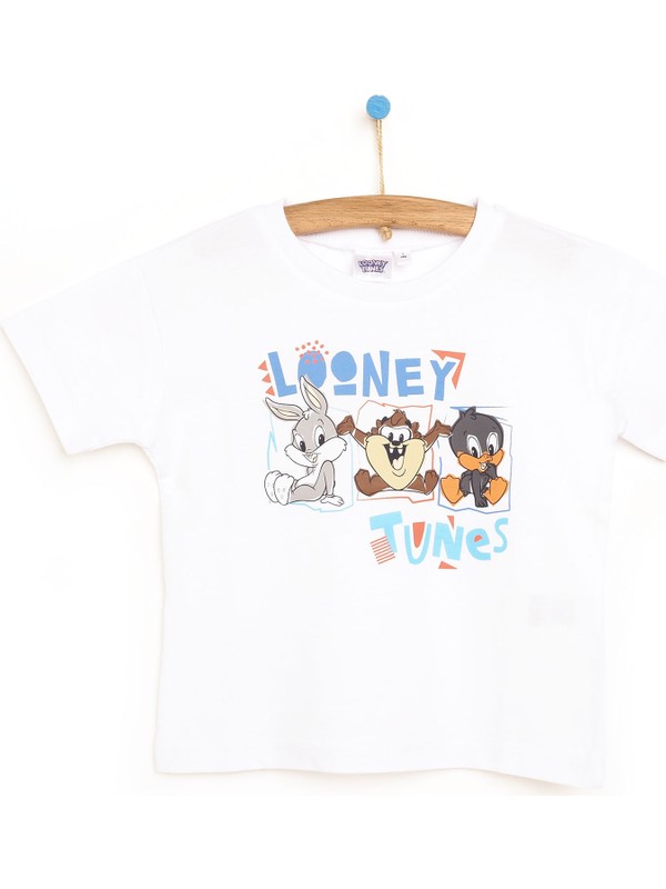 Loney Tunes Maceraya Devam Erkek Bebek Lisanslı Tshirt Bugs Bunny ve Arkadaşları