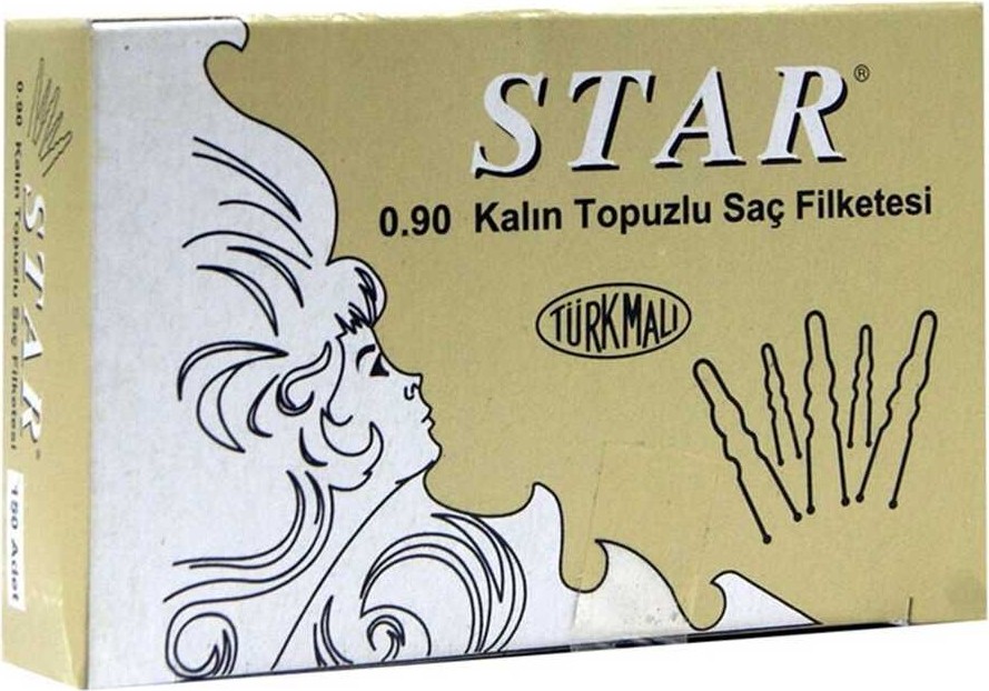 Star 0.90 Kalın Firkete 150 Adet Kadınlar İçin Standart Renkli Saç Aksesuarı