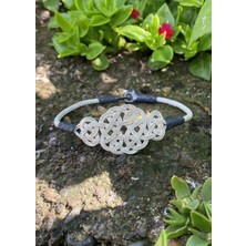 Kazzaze Aşk Düğümü Siyah Beyaz Bileklik