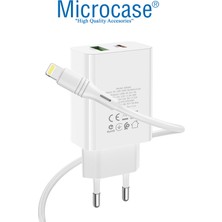 Microcase Borofone Seri Tüm Cihazlar ile Uyumlu Hızlı Şarj Adaptörü + Type C Lightning Kablo AL2893