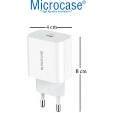 Microcase Borofone Serisi Hızlı Şarj Adaptörü 20W Pd Güç Kaynağı + Type-C Lightning Kablo - AL2894