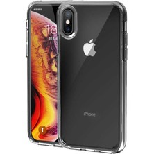 Canpay Apple iPhone X-Xs Uyumlu Kılıf Sert Şeffaf Güçlendirilmiş Kapak Transparent Hard Cover Case