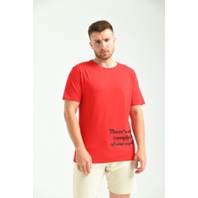 Moviment Kırmızı Baskılı Regular Fit T-Shirt