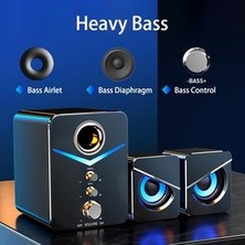 Xinhang USB Kablolu Moda Kombinasyon Hoparlör Bilgisayar Hoparlörler İçin Bas Stereo Müzik Çalar Subwoofer Ses Kutusu İçin Pc Telefonları | Bilgisayar Hoparlörleri (Siyah) (Yurt Dışından)