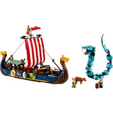 LEGO Creator 3#ü 1 Arada Viking Gemisi ve Midgard Yılanı 31132 - 9 Yaş ve Üzeri Için Gemi ve Kurt Içeren Oyuncak Yapım Seti (1192 Parça)