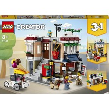 LEGO Creator 3#ü 1 Arada Şehir Merkezi Makarna Dükkanı 31131 - 8 Yaş ve Üzeri Için Şehir Merkezi Binası, Bisikletçi ve Atari Salonu Içeren Oyuncak Yapım Seti (569 Parça)