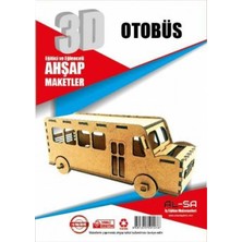 AL-SA 3D Ahsap Maket Otobüs