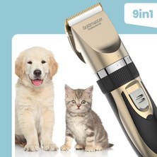 Goldmaster Pati 9in1 Şarjlı Kedi Köpek Tıraş Seti Pet Evcil Hayvan Tüy Kesme Tıraş Tıraş Makinesi GM8182