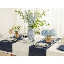 English Home Grace Polyester Runner 40 x 150 cm Lacivert