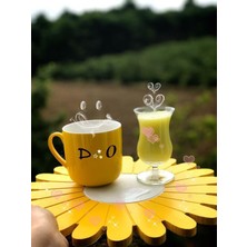 Sister Home Design Sarı Papatya Ahşap Supla - Amerikan Servis - Tabak Altı