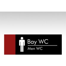 Egesta Wc Tuvalet Kapı Uyarı Yönlendirme Levhası 2'li Bay Bayan Set