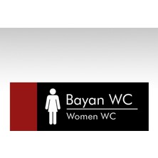 Egesta Wc Tuvalet Kapı Uyarı Yönlendirme Levhası 2'li Bay Bayan Set