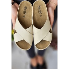 Neon Shoes Kadın Günlük Ortopedik Terletmeyen Yumuşak  Taban Terlik Ev Dışarı Misafir Anne Terliği