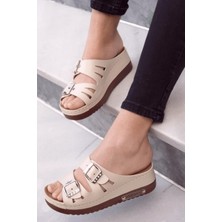 Neon Shoes Kadın Günlük Terlik Çift Bant Tokalı Ortopedik Terletmeyen Taban Ev Dışarı Anne Terliği