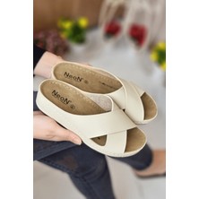 Neon Shoes Kadın Günlük Ortopedik Terletmeyen Yumuşak  Taban Terlik Ev Dışarı Misafir Anne Terliği