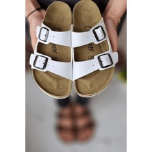 Neon Shoes Unisex Ortopedik Taban Çift Bantlı Tokalı Bay Bayan Sahil Tatil Yazlık Ev Dışarı Terliği