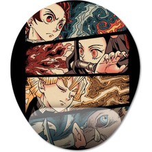 Pixxa Demon Slayer Bilek Destekli Mousepad Model - 1 Oval