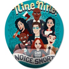 Pixxa Brooklyn Nine Nine Bilek Destekli Mousepad Model - 1 Oval