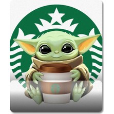 Pixxa Baby Yoda Starbucks Bilek Destekli Mousepad Model - 1