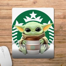 Pixxa Baby Yoda Starbucks Bilek Destekli Mousepad Model - 1