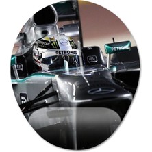 Pixxa Lewis Hamilton (Mercedes / Formula 1) Bilek Destekli Mousepad Model - 3 Oval