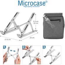 Microcase Macbook Notebook Laptop Tablet Aluminyum Stand Masaüstü Tutucu 10-15.6 Inch - AL2909