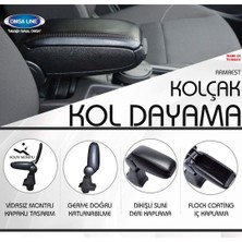 Omsa Renault Megane 3 Kol Dayama Deri Kolçak 2010-2016 Siyah