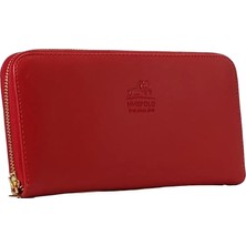 Duygushoesbag Kadın Cüzdan Fermuarlı Büyük Boy Yumuşak Vegan Deri