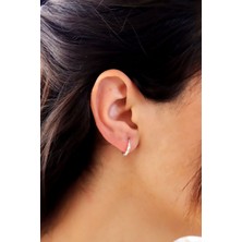Midyat Nurtaş Gümüş Dorika Model Halka Gümüş Küpe 12-Mm 201020853