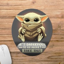 Pixxa Baby Yoda Starbucks Bilek Destekli Mousepad Model - 2 Oval