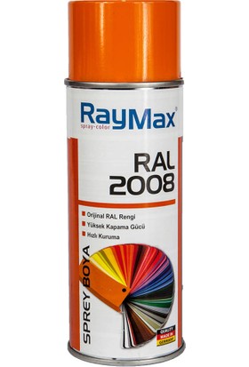 Raymax Ral 2008 Açık Turuncu Sprey Boya 100% Orijnal Ral 400ML