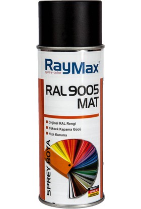 Raymax Ral 9005 Siyah Mat Sprey Boya 100% Orijnal Ral 400ML