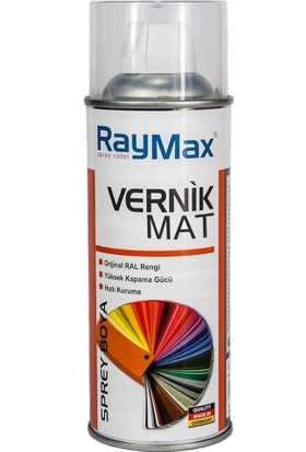 Raymax Vernik Mat Sprey Boya 100% Orijnal Ral 400ML