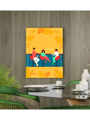 Bk Gift Cafe & Bar & Restaurant Konseptli Kanvas Tablo 50X70CM-76