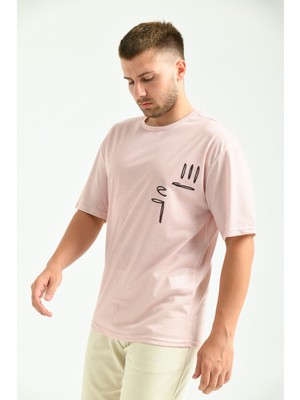 Moviment Gül Kurusu Owersize Baskılı T-Shirt