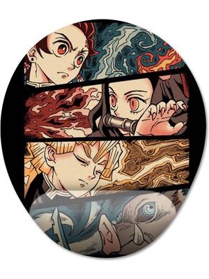 Pixxa Demon Slayer Bilek Destekli Mousepad Model - 1 Oval