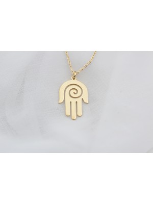 Glorria Gümüş Fatmanın Eli Kolye