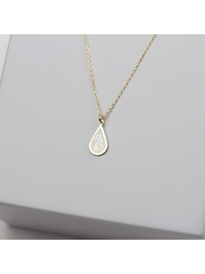 Glorria Gümüş Sedefli Geo Kolye