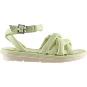 Bueno Shoes Yeşil Deri Kadın Düz Sandalet