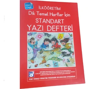 Kılavuz Çizğili Ilköğretim Dik Temel Harfler Için Standart Yazı Defteri