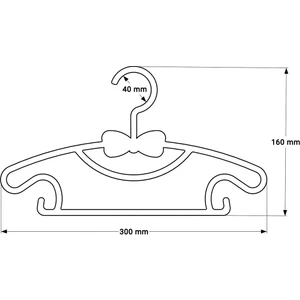 Sweet 48 Adet  Bebek Elbise Askısı 30 cm Fiyonklu Kelebek Bebek Çocuk Kıyafet Askısı