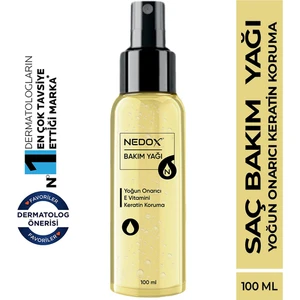 Nedox Saç Bakım Yağı Keratin Özlü Onarıcı E Vitaminli 100 ml