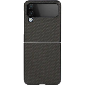 Samsung Galaxy Z Flip4 Siyah Için Karbon Fiber Doku Kılıfı