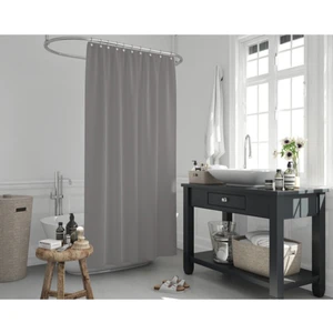 Tropik Home Gri Banyo Perdesi 180x200cm Duş Perdesi