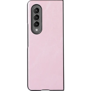 Samsung Galaxy Z Fold4 Kahverengi Için Cowhide Doku Telefon Kılıfı (Yurt Dışından)