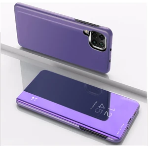 Samsung Galaxy M33 5g Siyah Için Kaplama Ayna Deri Kılıf (Yurt Dışından)