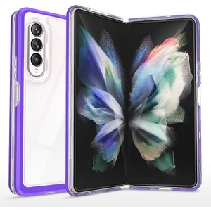 Akrilik+Pc+Tpu Samsung Galaxy Z Fold4 Mor Için Telefon Kılıfı (Yurt Dışından)
