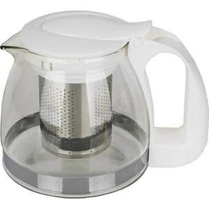 Lüx Yakut Çelik Süzgeçli Cam Demlik 700 Ml