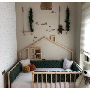 Baby Kinder Fancy Doğal Montessori Bebek ve Çocuk Karyolası